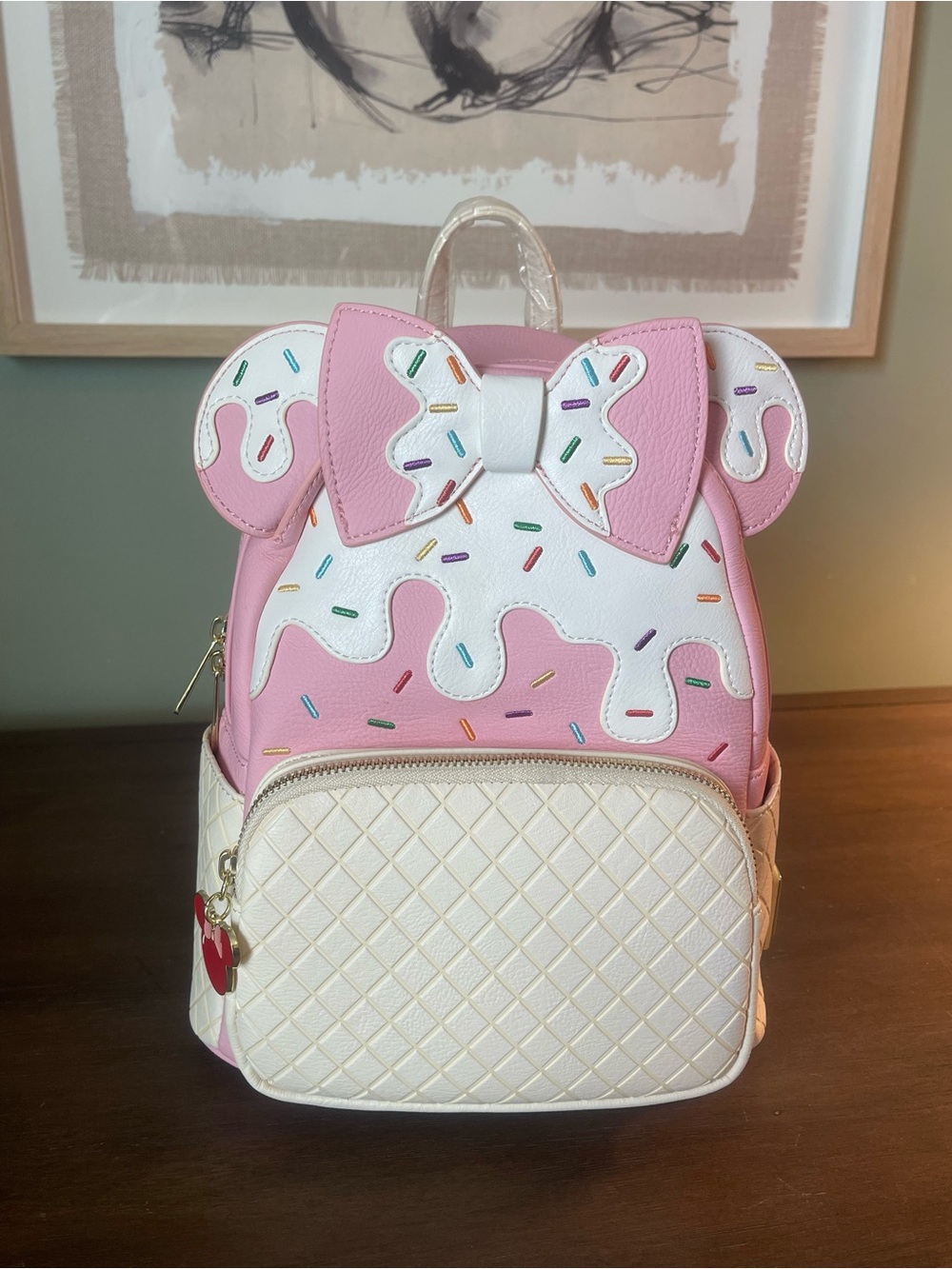 Strawberry Sunday Minnie Mouse loungefly bag. New!